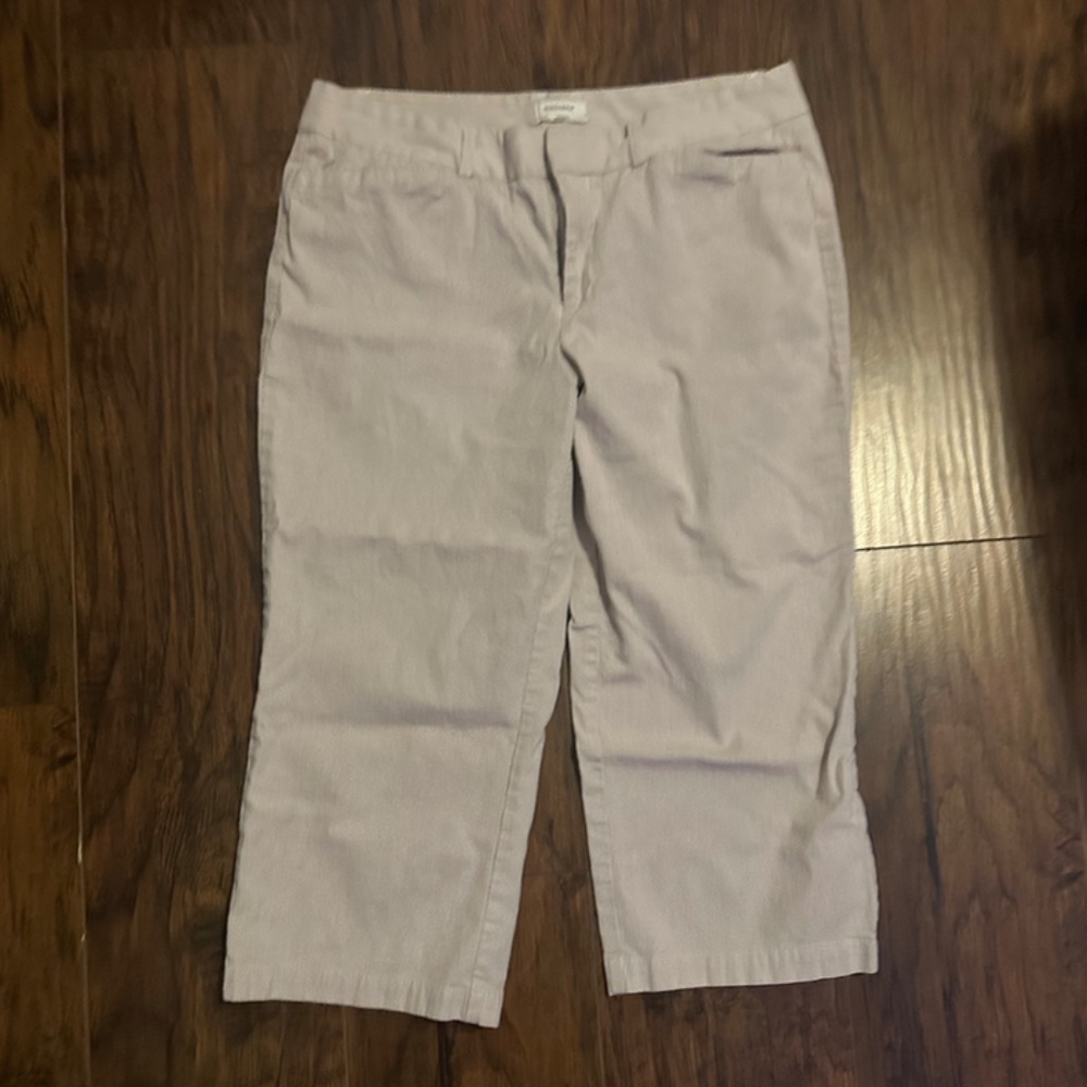 Dockers Women's Capri Brown and Beige Pinstripes